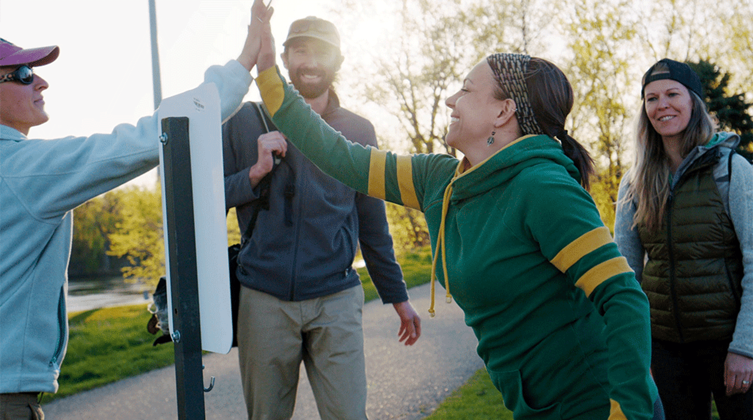 group of players celebrating