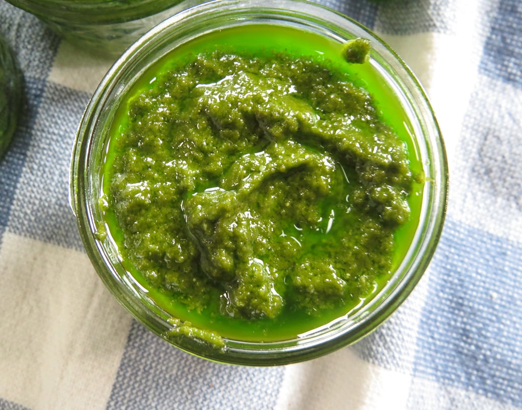 pesto in a blender