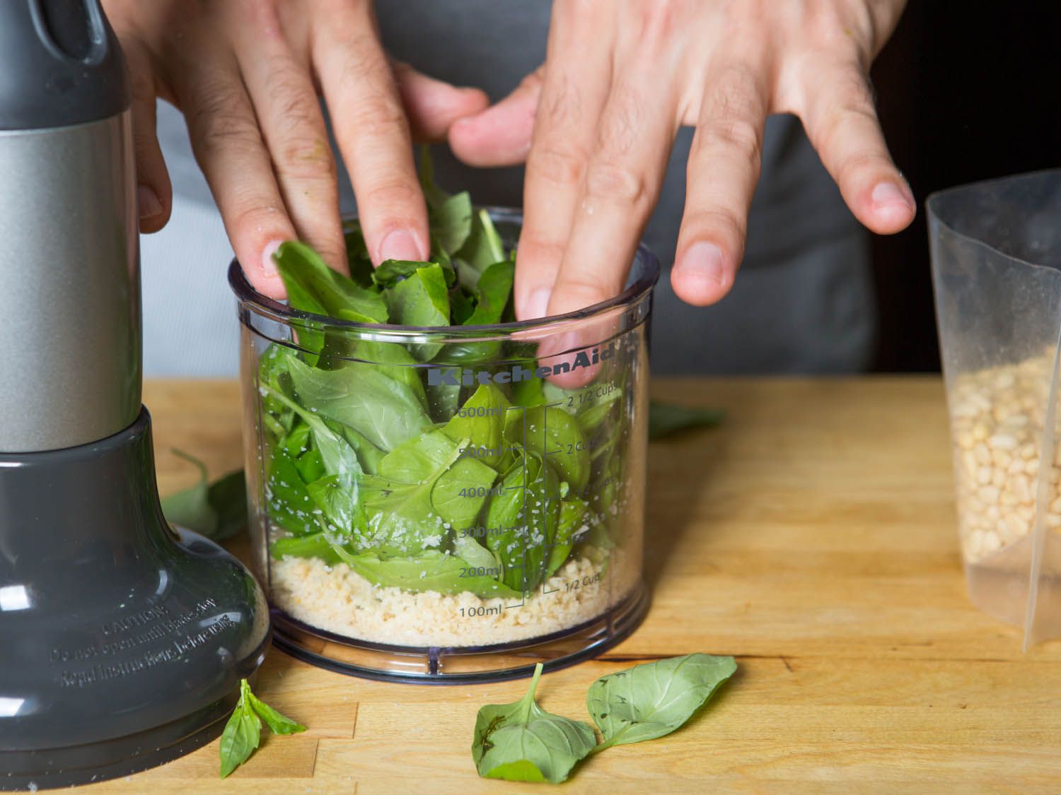 pesto in a blender